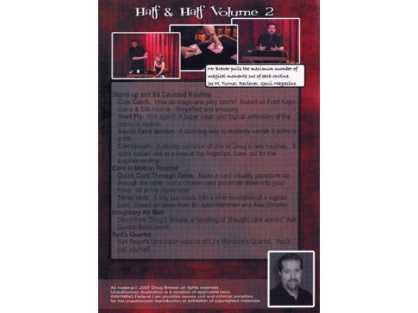Half And Half - Volume 2 by Doug Brewer - DVD