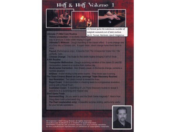 Half And Half - Volume 1 by Doug Brewer - DVD