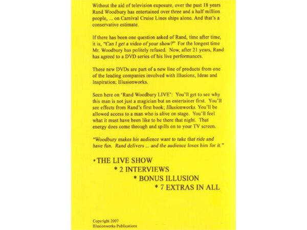 LIVE Celebration Tour '91: Volume One by Rand Woodbury - DVD