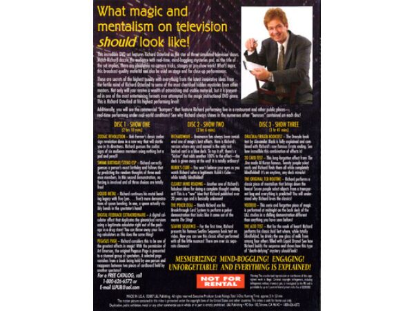 No Camera Tricks (3 DVD Set) by Richard Osterlind - DVD