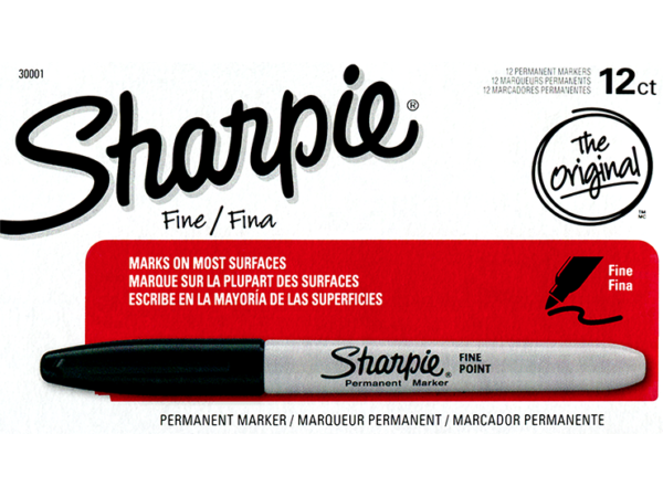 (Ungimmicked) Fine-Tip Sharpie (Black) box of 12 by Murphy's Magic Supplies - Trick