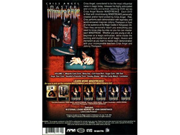 Mindfreaks by Criss Angel - Volume 1 - DVD