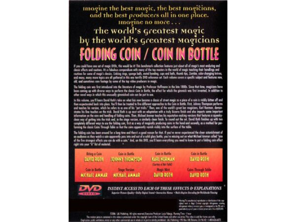 Folding Coin - Coin In Bottle (World's Greatest Magic) - DVD