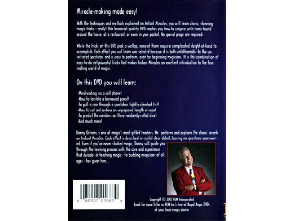 Instant Miracles Magic With Everyday Objects by Royal Magic - DVD