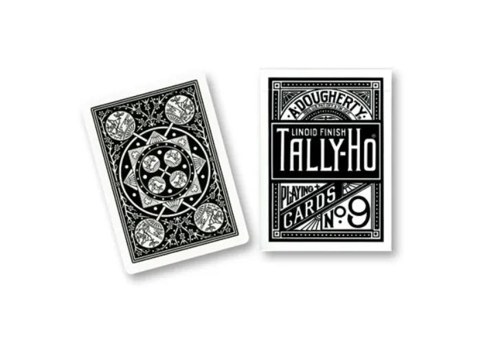 Cards Tally Ho Fan Back (Black)