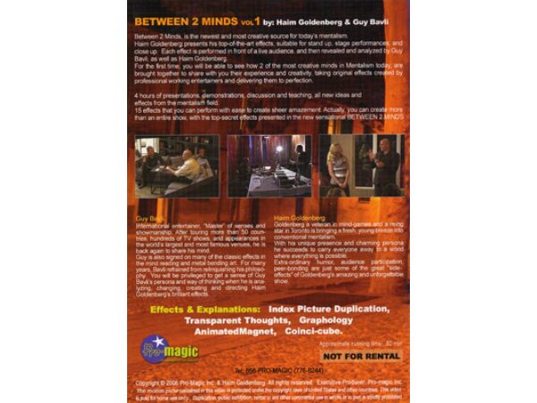 Between 2 Minds (3 DVD Set) by Guy Bavli and Haim Goldenberg - DVD