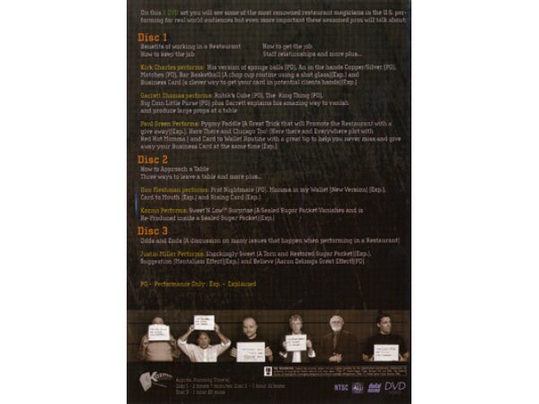 Live At the Jailhouse - A Guide to Restaurant Magic (3 DVD Set) -DVD