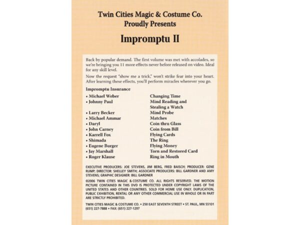 Greater Magic Volume 34 - Impromptu Vol.2 - DVD