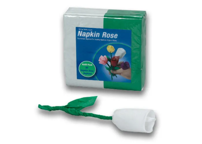 Napkin Rose - Refill (White) by Michael Mode - Trick