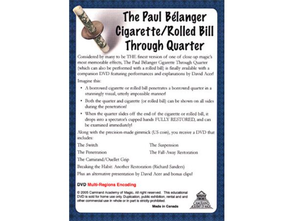 Cigarette Through Quarter (US Quarter Only) - DVD