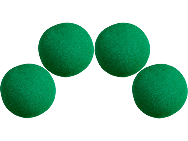 1 inch Super Soft Sponge Ball (Green) Pack of 4 from Magic by Gosh