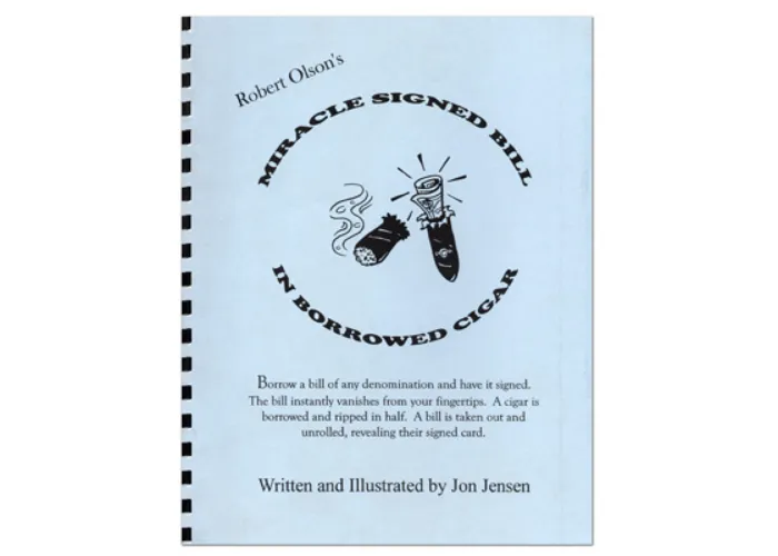 Miracle Signed Bill In A Borrowed Cigar by Robert Olson - Book