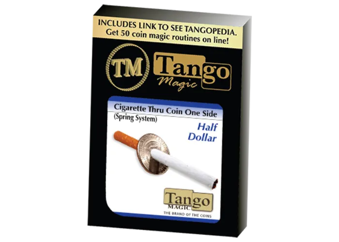 Cigarette Through Half Dollar (One Sided) (D0014)by Tango - Trick