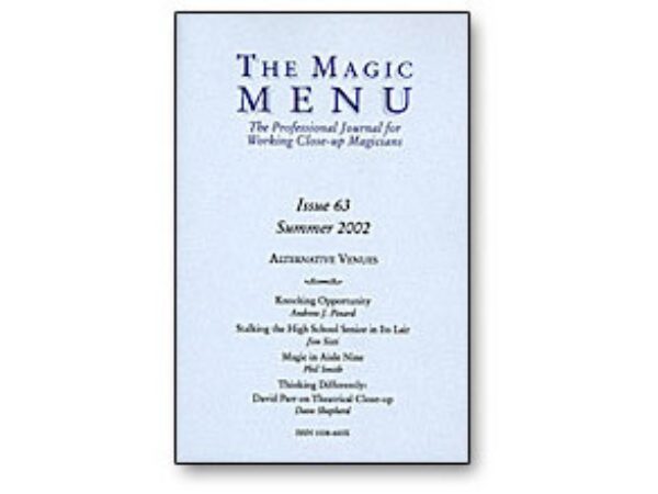 Magic Menu Issue 63 - Book