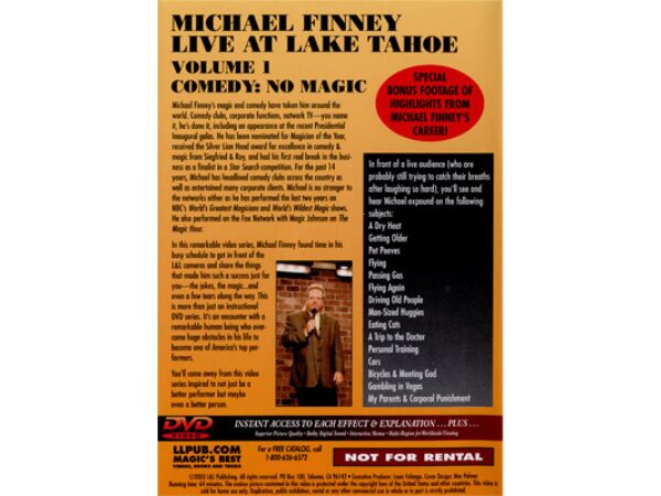 Finney Live at Lake Tahoe Volume 1 by L & L Publishing - DVD