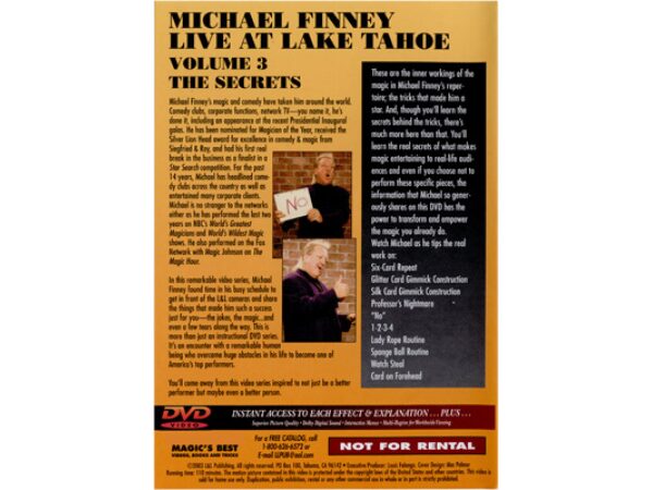 Finney Live at Lake Tahoe Volume 3 by L & L Publishing - DVD