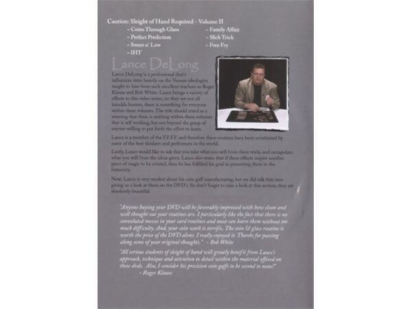 Sleight of Hand Required Volume 2 by Lance DeLong - DVD