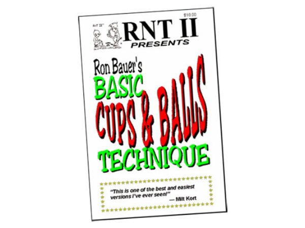 Basic Cups & Balls Technique book - Ron Bauer