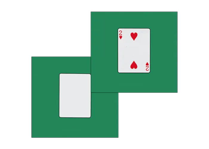 Card Silk Set 9 inch (2 of Hearts + Blank) by Vincenzo Di Fatta