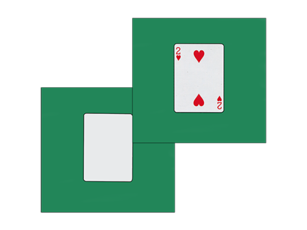 Card Silk Set 9 inch (2 of Hearts + Blank) by Vincenzo Di Fatta