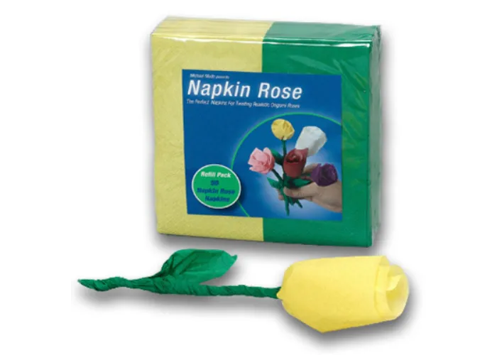 Napkin Rose - Refill (Yellow) by Michael Mode - Trick