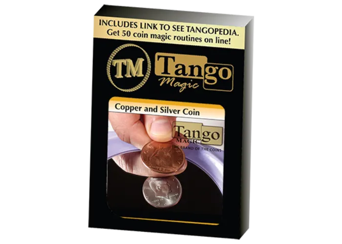 Copper Silver Coin (Half Dollar/English Penny) (D0060) by Tango - Trick