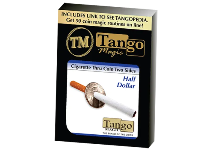 Cigarette Through Half Dollar (Two Sided) (D0015)by Tango - Trick