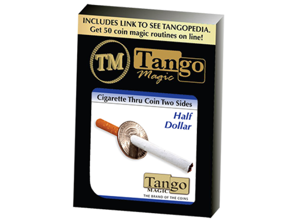 Cigarette Through Half Dollar (Two Sided) (D0015)by Tango - Trick