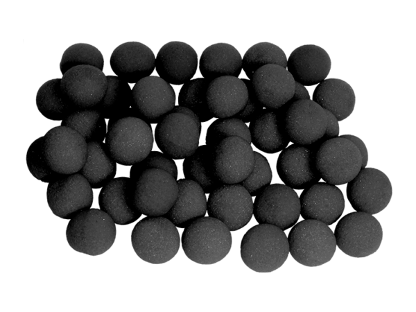 2 inch Super Soft Sponge Ball (Black) Bag of 50 from Magic by Gosh -Schwammbälle