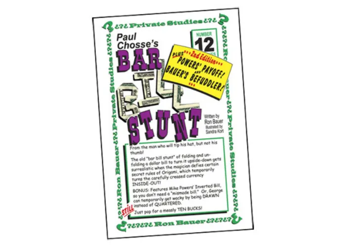 Ron Bauer Series: #12 - Paul Chosse's Bar Bill Stunt - Book