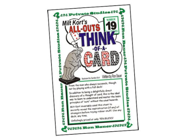Ron Bauer Series: #19 - Milt Kort's All Outs Think of a Card Milt - Book