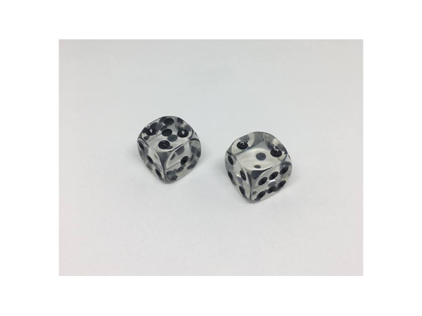 Dice Without Two CLEAR CRYSTAL (2 Dice Set)