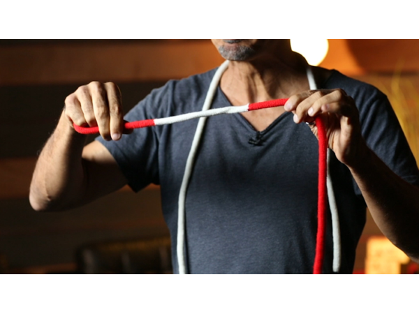 Amazing Acrobatic Knot w/xtra knot Blue and Yellow (Gimmicks and Online Instructions) by Daryl
