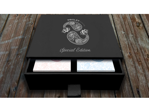 Special Edition Diamon Playing Cards Paisley Box Set (Ruby Red and French Blue)