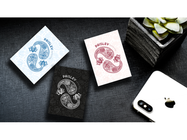 Special Edition Diamon Playing Cards Paisley Box Set (Ruby Red and French Blue)