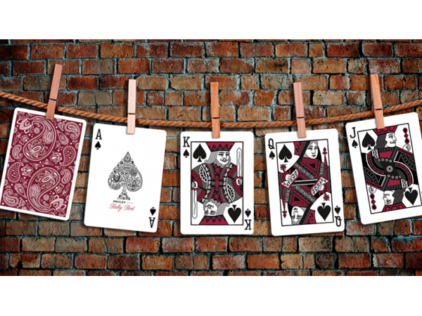 Special Edition Diamon Playing Cards Paisley Box Set (Ruby Red and French Blue)