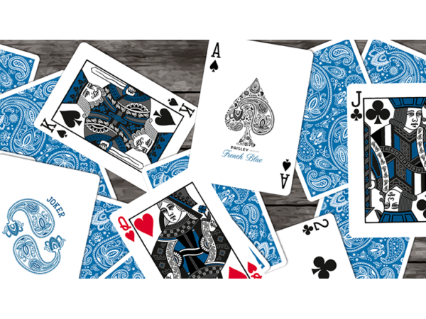 Special Edition Diamon Playing Cards Paisley Box Set (Ruby Red and French Blue)