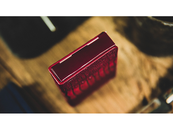 Ostrich Grain Leather Clip (Red) by TCC