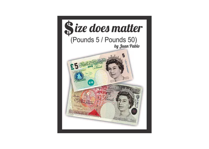 Size Does Matter POUND 5 to 50 (Gimmicks and Online Instructions) by Juan Pablo Magic