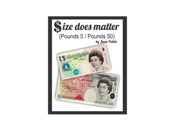 Size Does Matter POUND 5 to 50 (Gimmicks and Online Instructions) by Juan Pablo Magic
