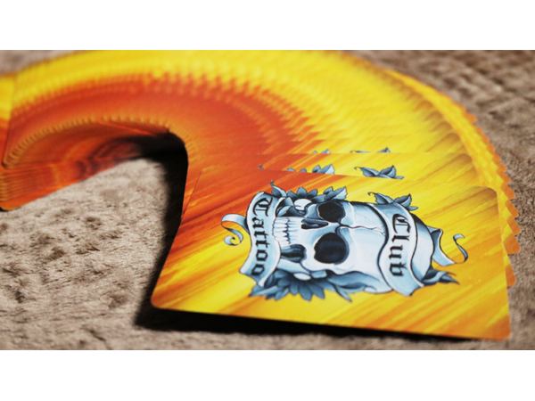 Bicycle Club Tattoo (Orange) Playing Cards