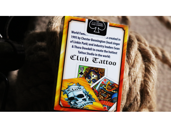 Bicycle Club Tattoo (Orange) Playing Cards
