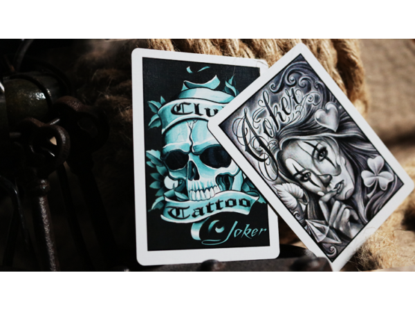 Bicycle Club Tattoo (Orange) Playing Cards