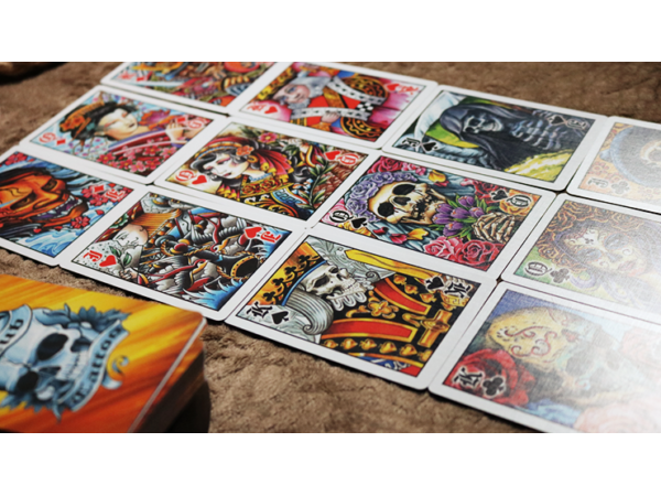 Bicycle Club Tattoo (Orange) Playing Cards