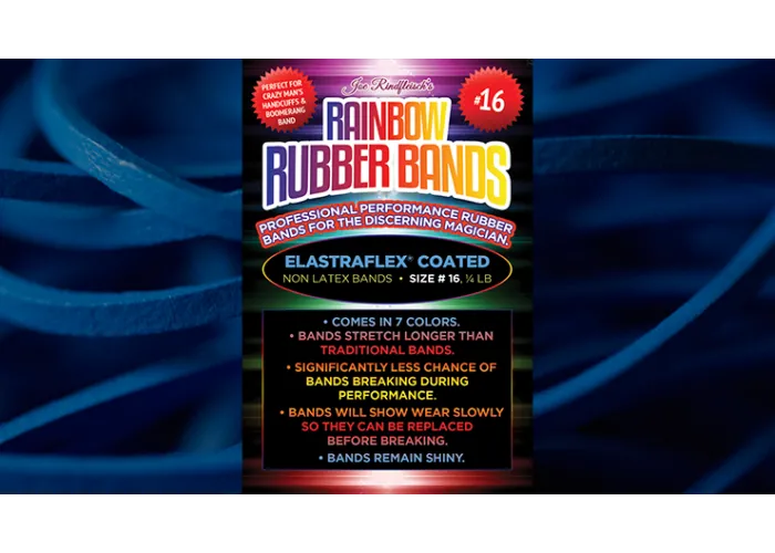 Joe Rindfleisch's SIZE 16 Rainbow Rubber Bands (Hanson Chien - Blue Pack) by Joe Rindfleisch - Trick