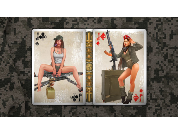 Military Pin Up Playing Cards