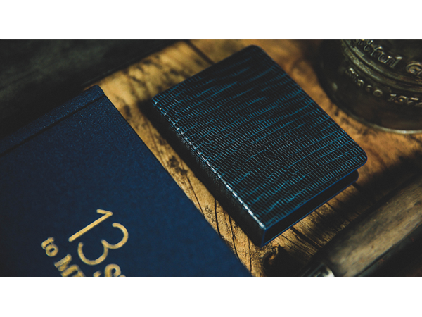 Lizard Grain Leather Clip (Black/Blue) by TCC