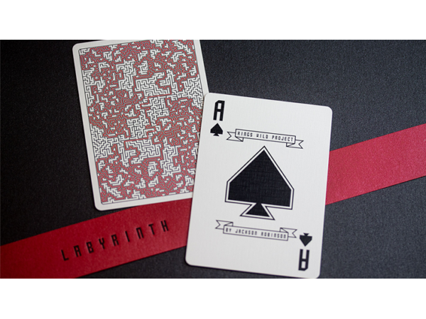 Limited Edition Red Labyrinth Playing Cards (Numbered and Sealed) by Kings Wild Project