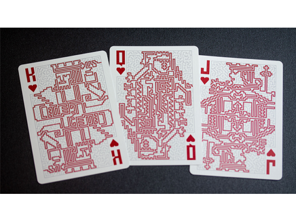 Limited Edition Red Labyrinth Playing Cards (Numbered and Sealed) by Kings Wild Project