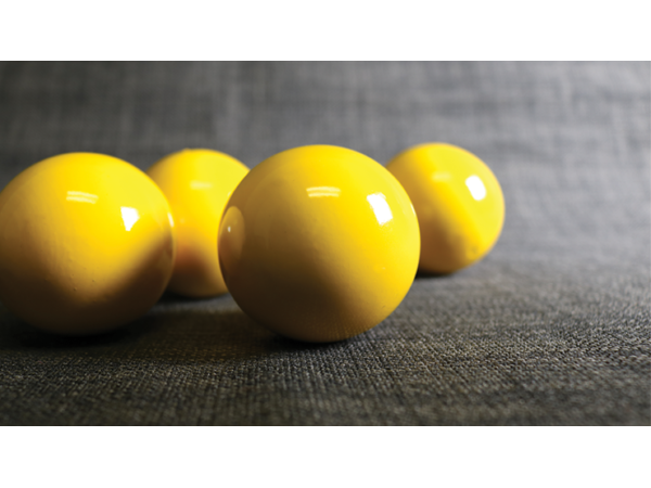 Wooden Billiard Balls (2" Yellow) by Classic Collections